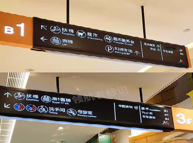 镇康如何通过商场标识牌引导客流分布？